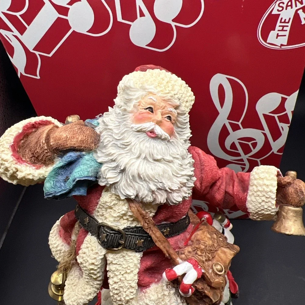 Vintage San Francisco Music Box Co Santa Claus Figurine w/ Box Works Perfectly